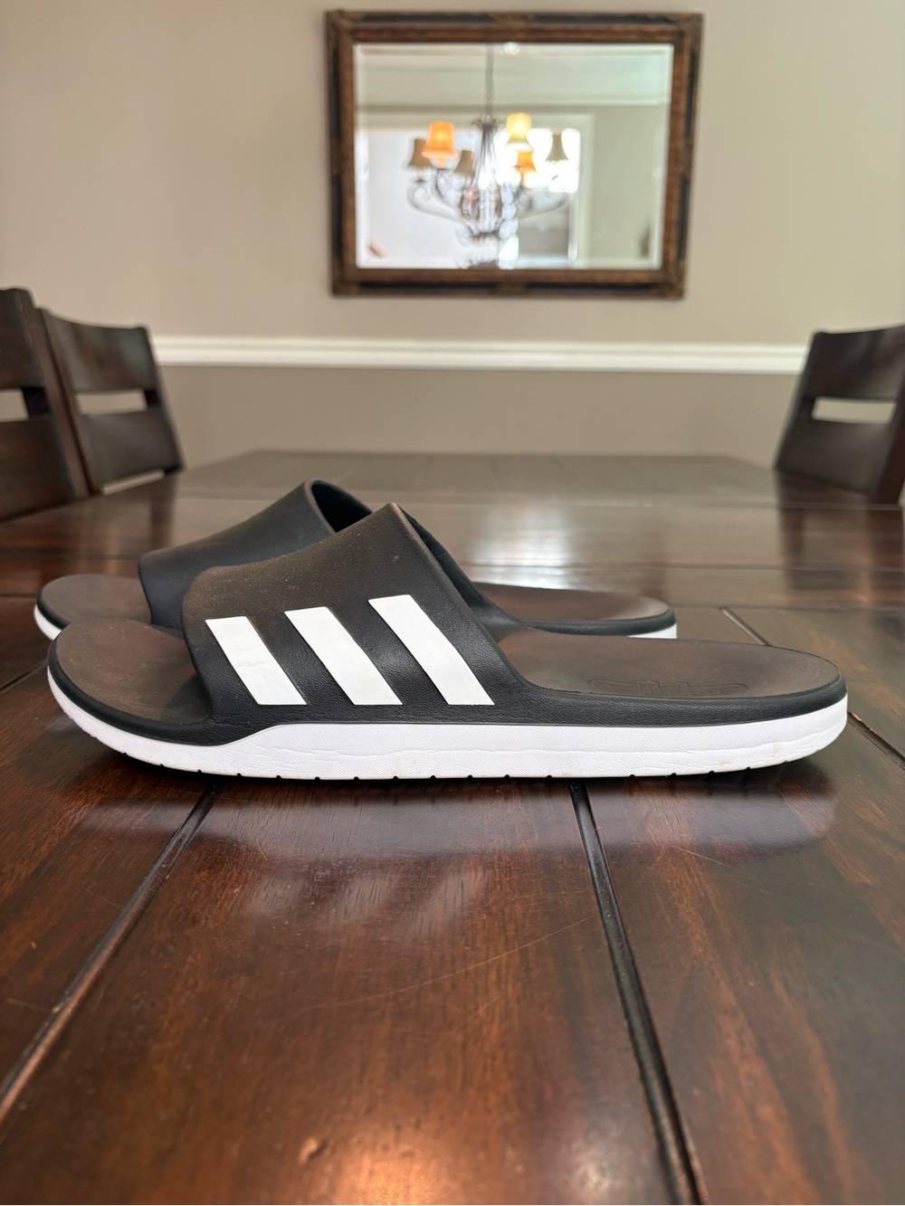 Adidas Adilette Cloudfoam black slides size 12.5/13